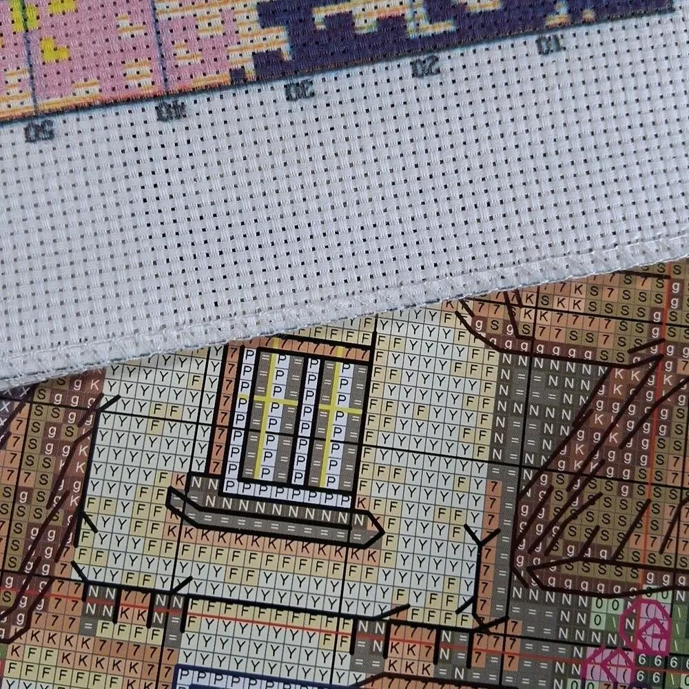 Everlasting Love Country Cabin Stamped Cross Stitch Kit 14CT Pre-Printed 44x33cm
